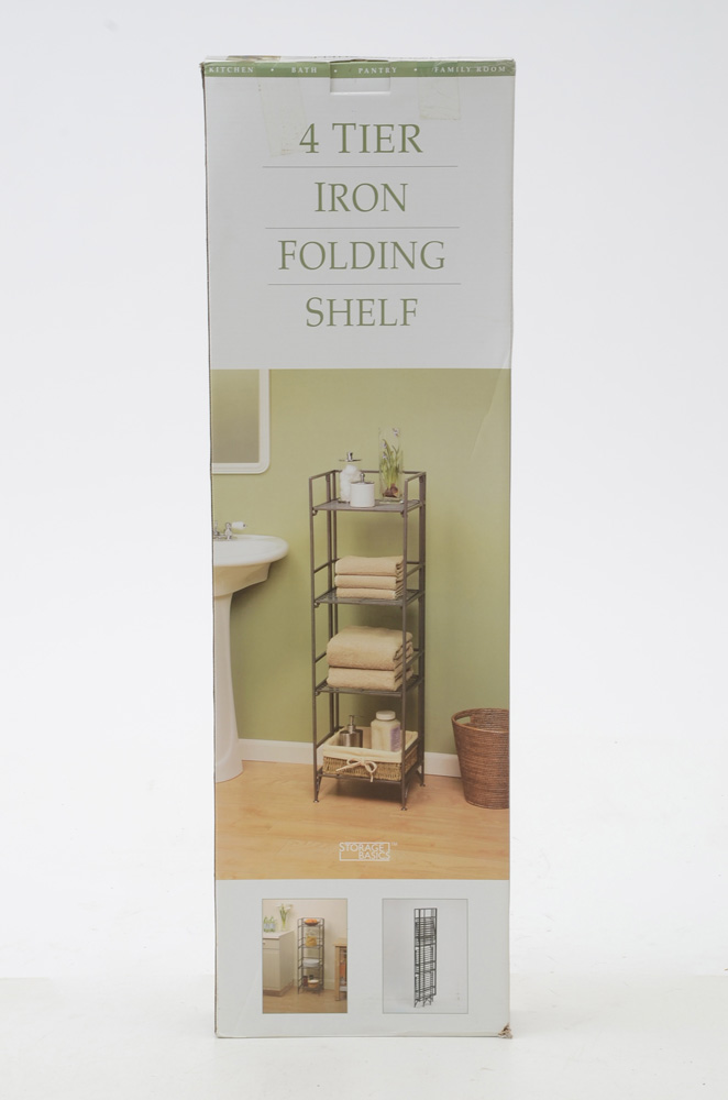 Four Tier Iron Folding Shelf