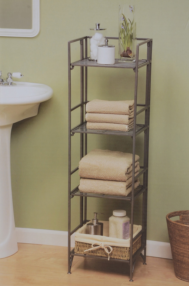 Four Tier Iron Folding Shelf