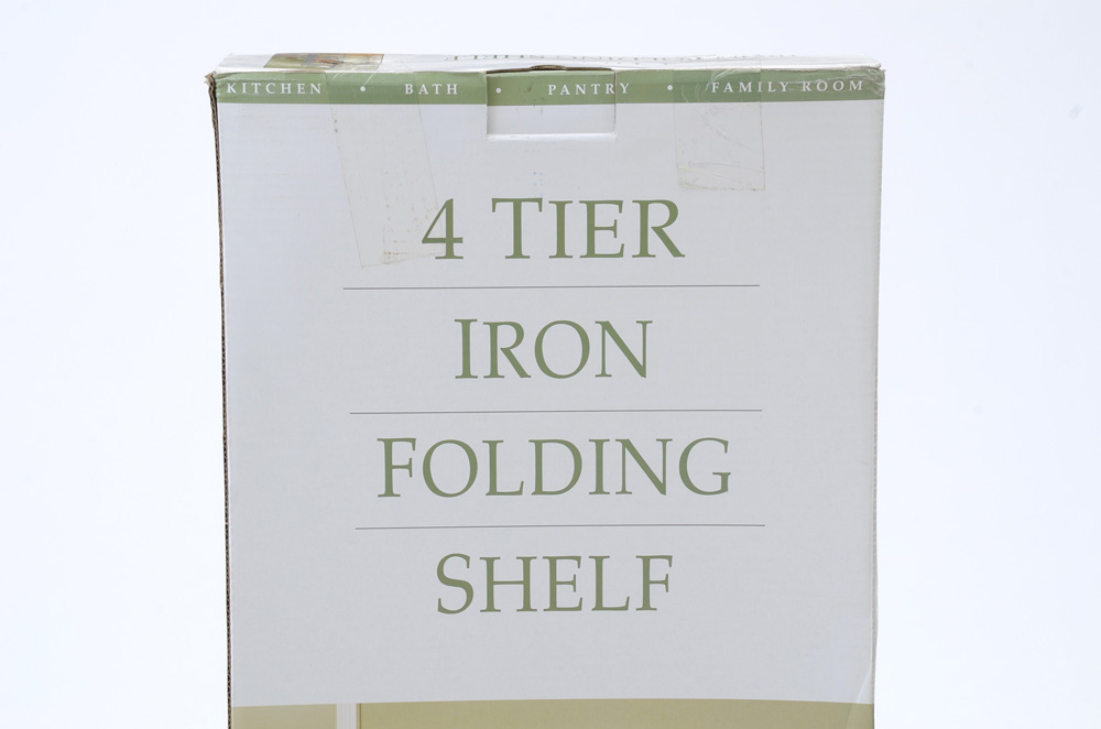 Four Tier Iron Folding Shelf