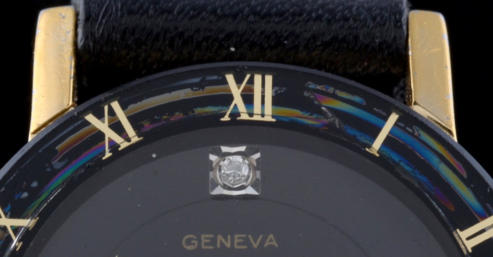 Women's Vintage Geneva Quartz Watch with Diamond Accent