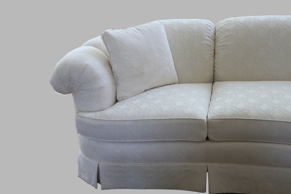 Vanguard Sofa with Ivory Jacquard Upholstery