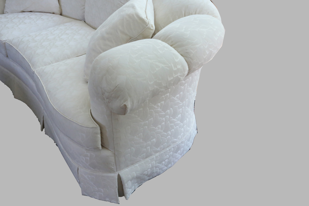 Vanguard Sofa with Ivory Jacquard Upholstery