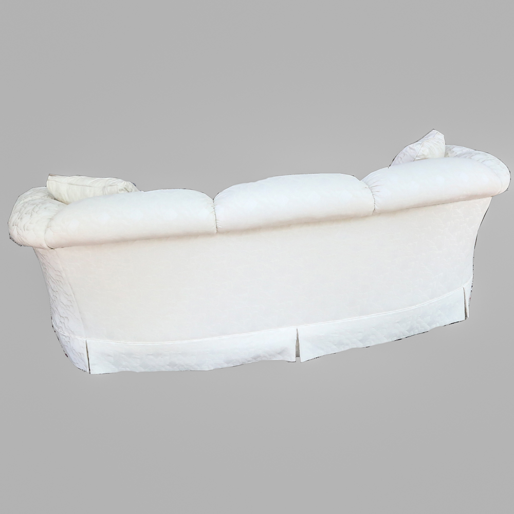 Vanguard Sofa with Ivory Jacquard Upholstery