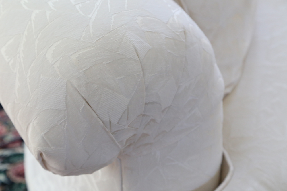 Vanguard Sofa with Ivory Jacquard Upholstery