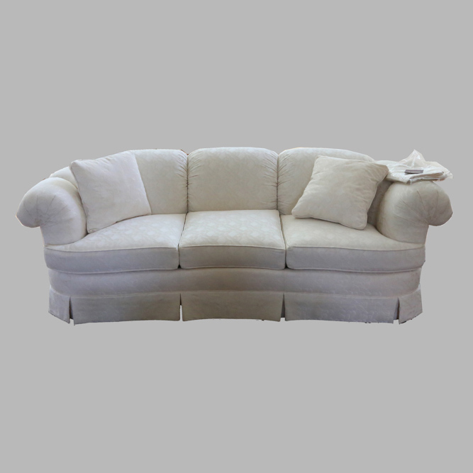 Vanguard Sofa with Ivory Jacquard Upholstery