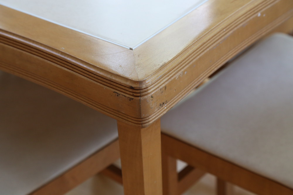 Norquist Products Vintage Folding Table with Four Chairs