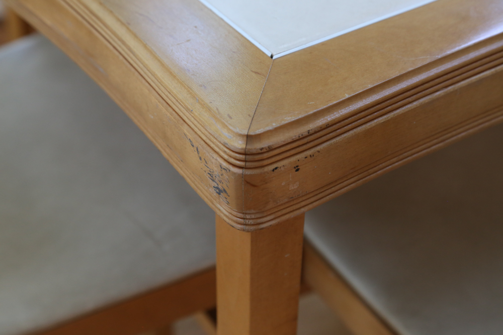 Norquist Products Vintage Folding Table with Four Chairs