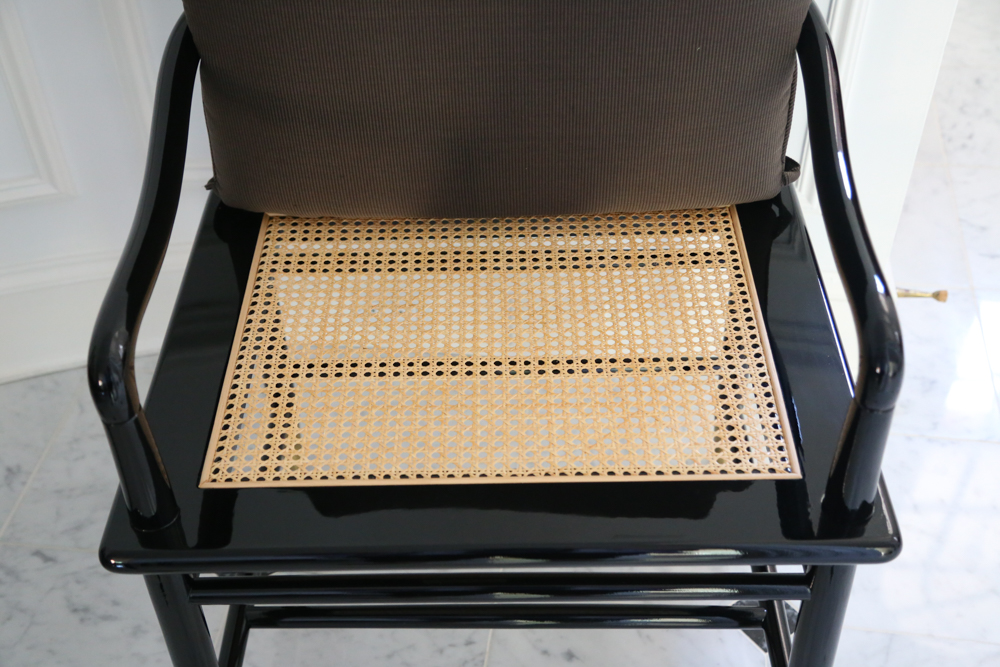 Six Henredon Elan Koa Wood and Black Lacquer Dining Chairs