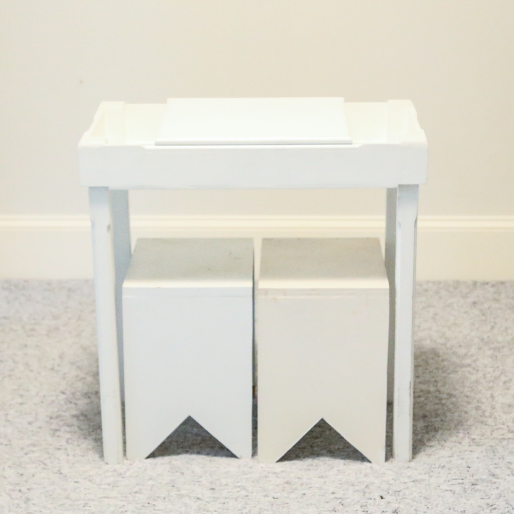 Vintage Child's Vanity with Two Stools