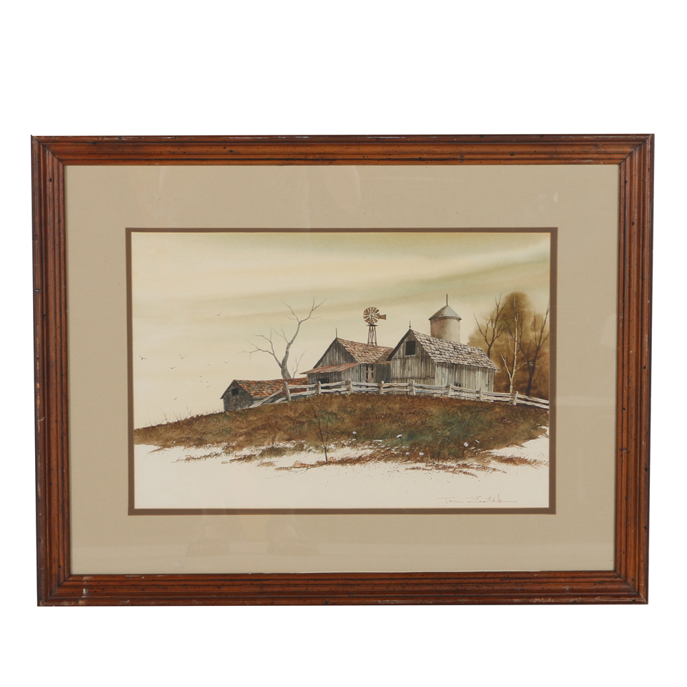 Tom Zientek Signed Original Watercolor Painting