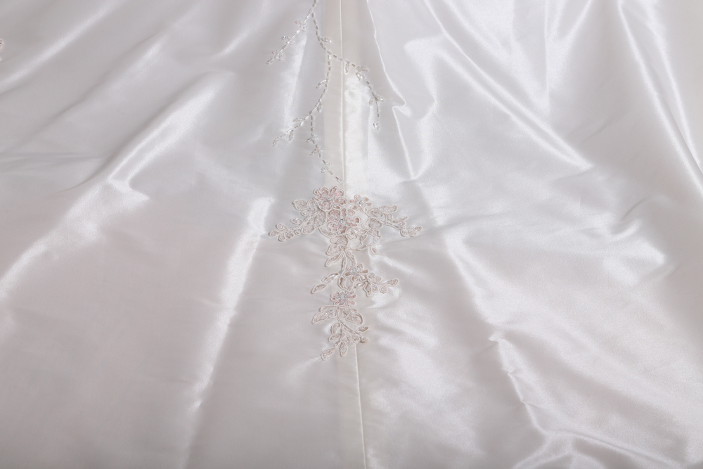 Demetrios Beaded Appliqué Strapless A-Line Wedding Gown