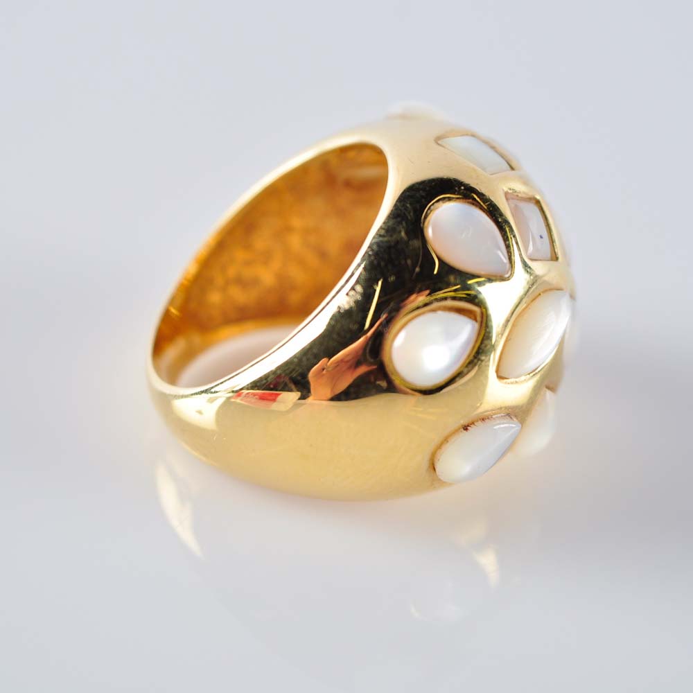 Honeycomb Mother of Pearl Ring
