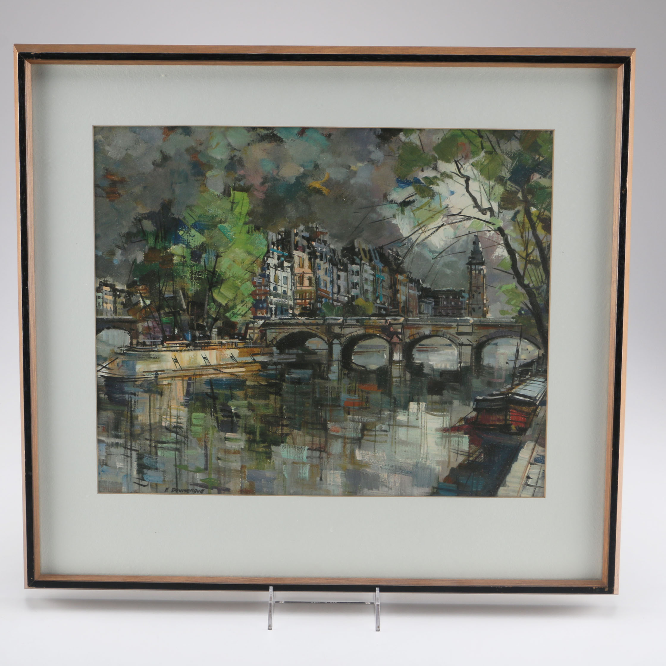 Mid- Century Edgar Claudel and F. Doumerque Offset Lithographs of Paris