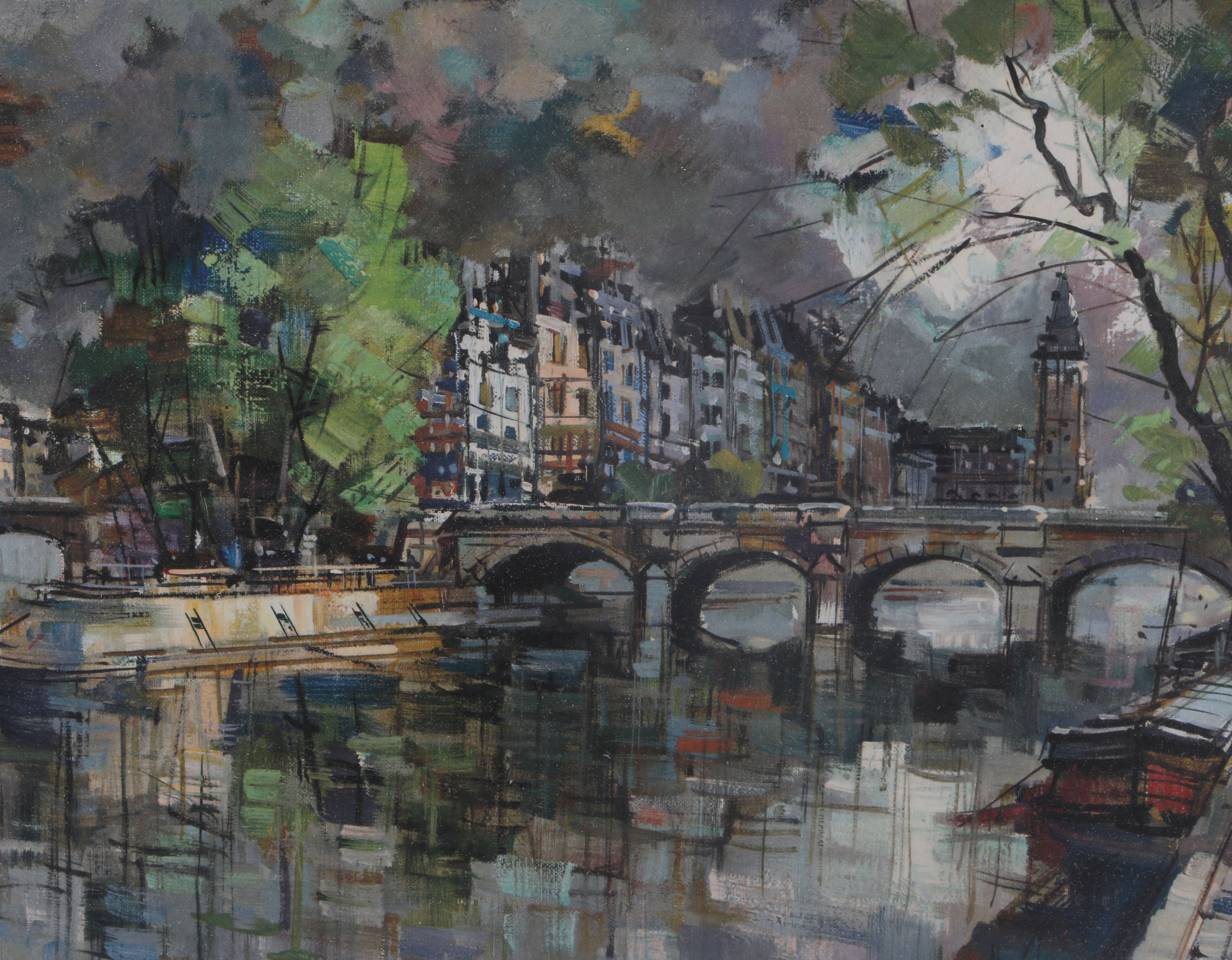 Mid- Century Edgar Claudel and F. Doumerque Offset Lithographs of Paris