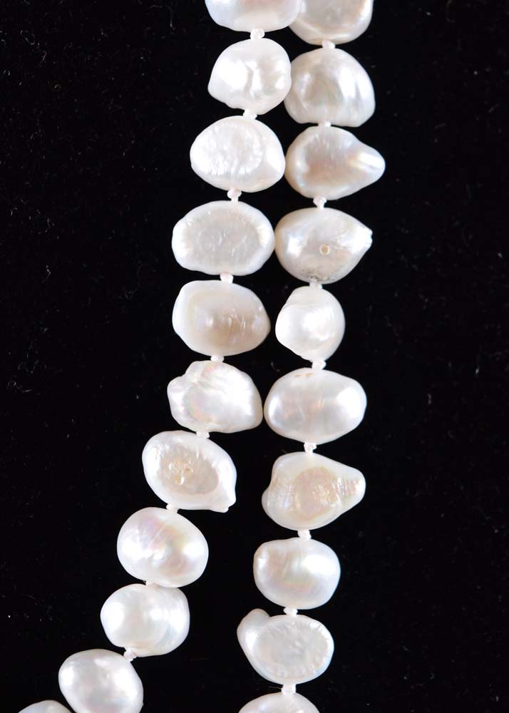 Ornate Gemstone Pendant on Freshwater Pearl Strand