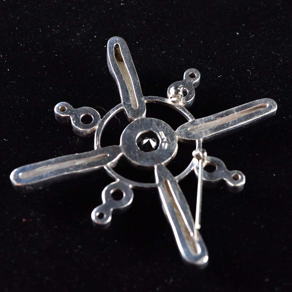 Ornate Gemstone Pendant on Freshwater Pearl Strand