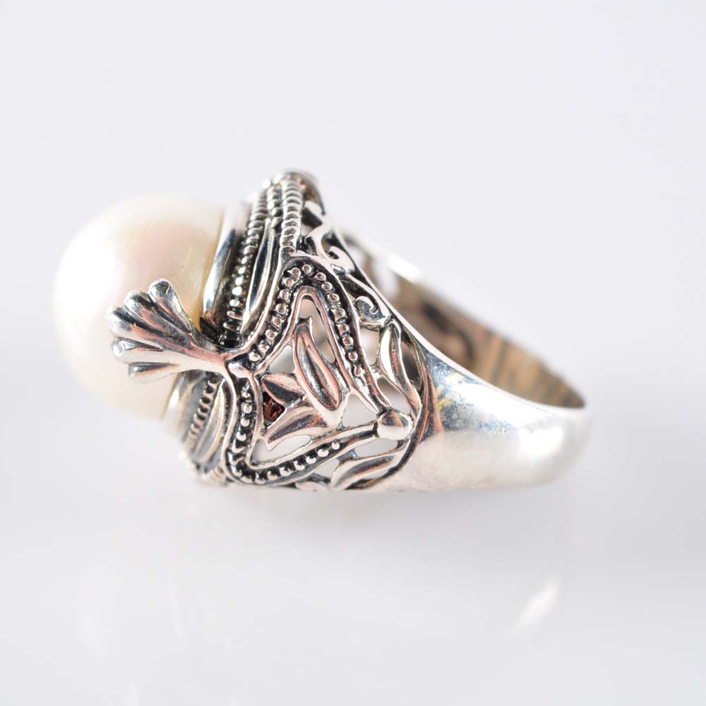Sterling and Pearl Rings