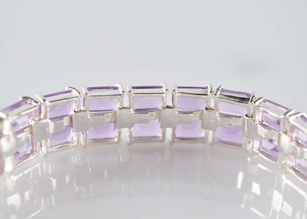 Amethyst and Blue Topaz Bracelets