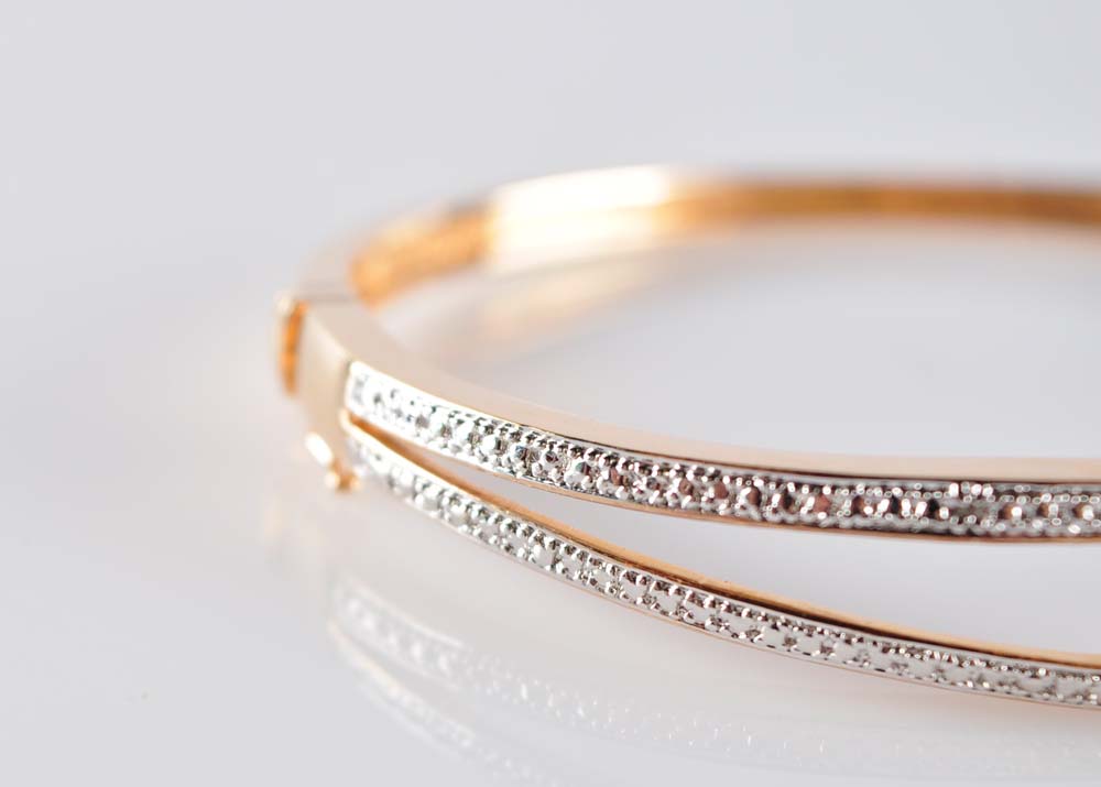 Sterling Silver and Amethyst Bangle