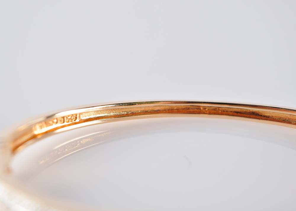 Sterling Silver and Amethyst Bangle