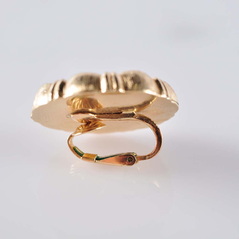 14K and Nephrite Earrings