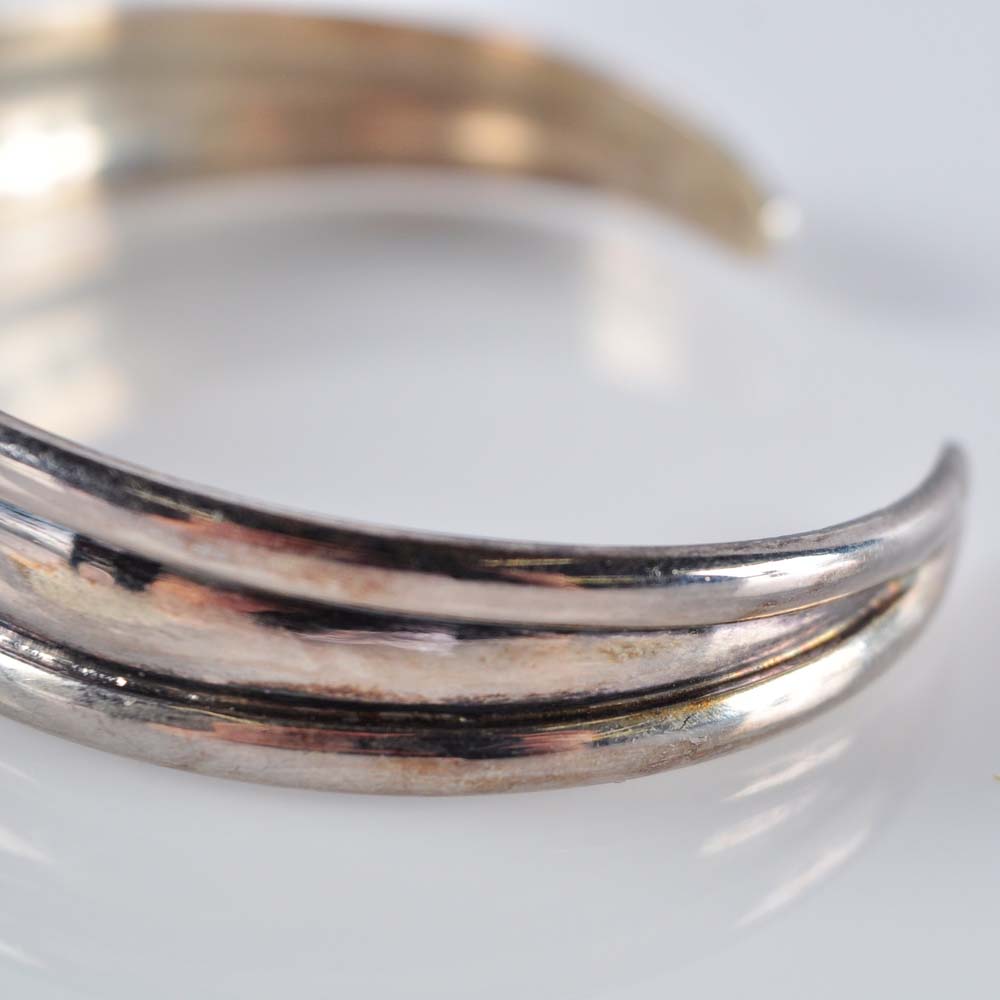 Sterling and Peridot Cuff Bracelet