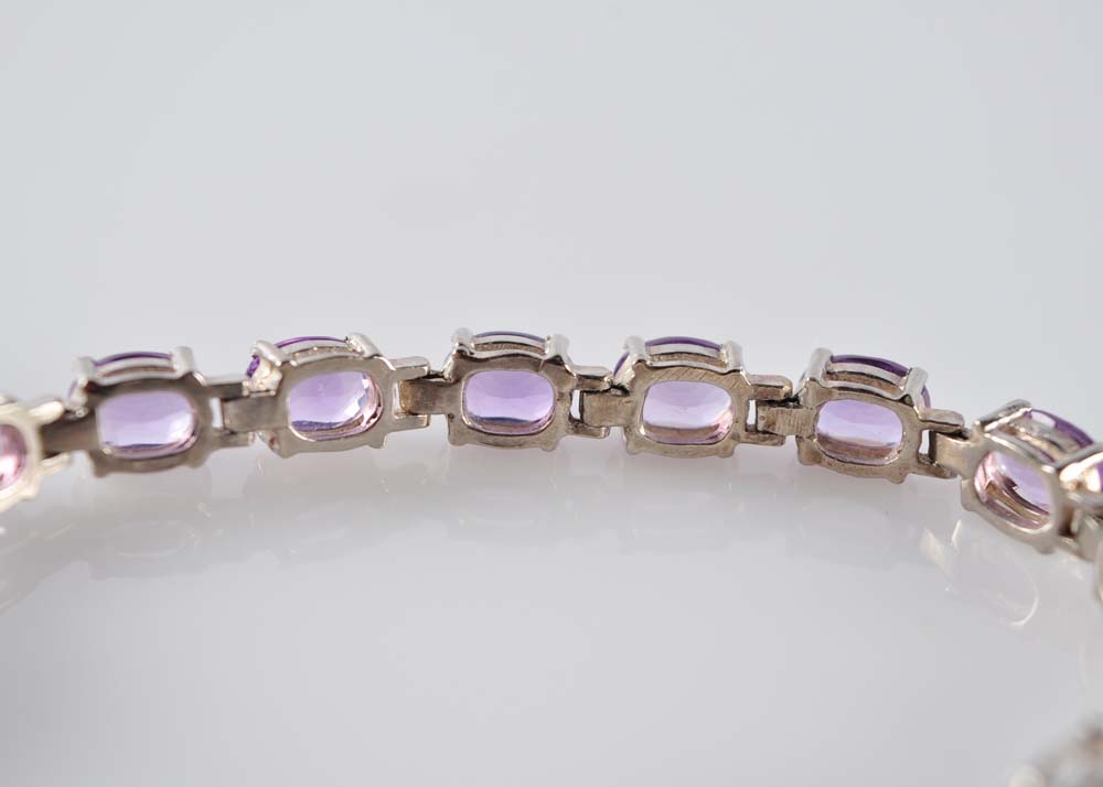 Sterling and Amethyst Bracelet