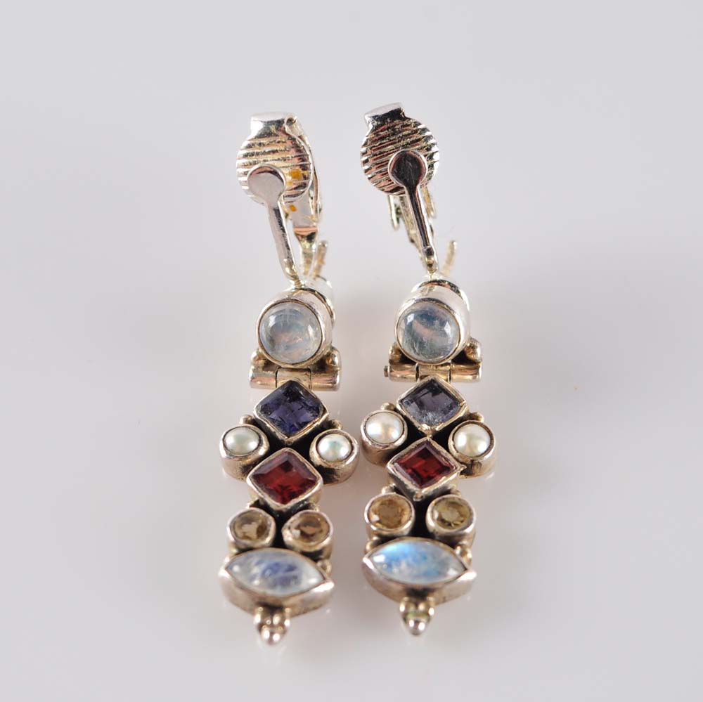 Multi-Gemstone Ring and Earring Set