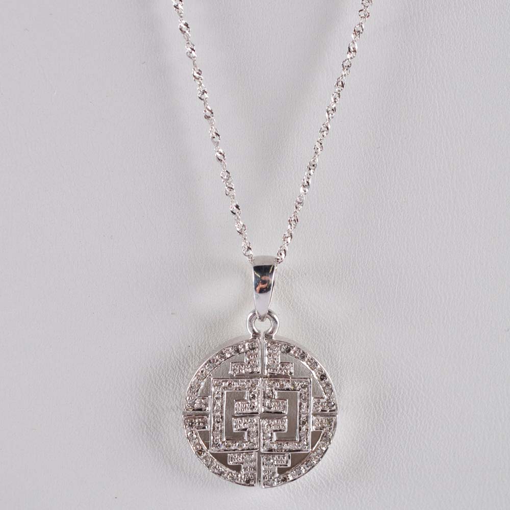 10K Diamond Pendant Necklace