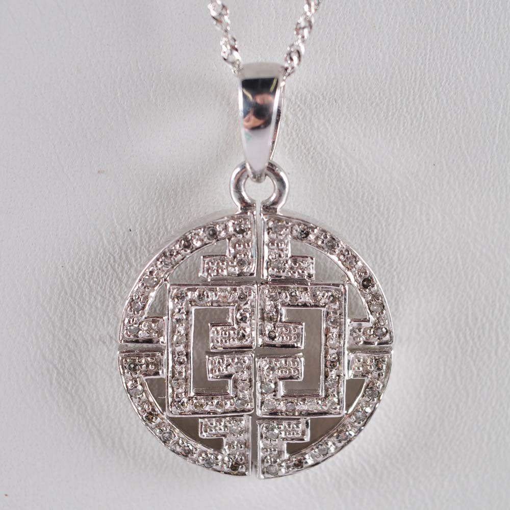 10K Diamond Pendant Necklace