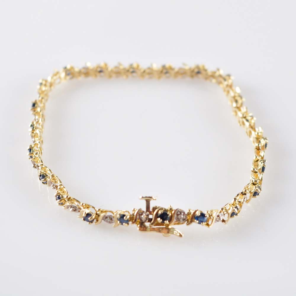 Sapphire and Diamond Bracelet