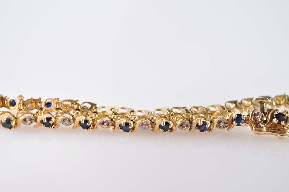 Sapphire and Diamond Bracelet