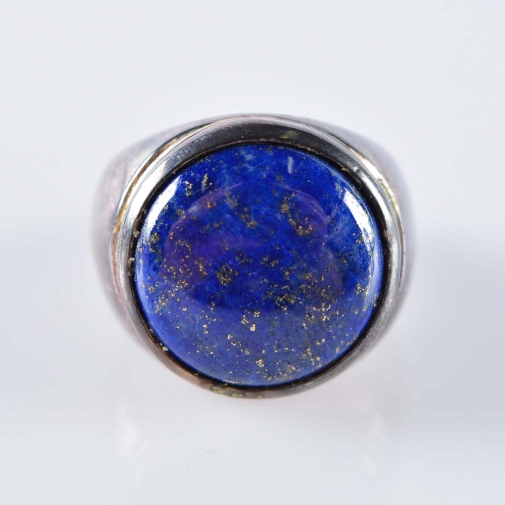 Simulated Lapis Lazuli Liquid Silver Jewelry Grouping