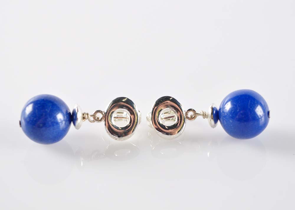 Simulated Lapis Lazuli Liquid Silver Jewelry Grouping