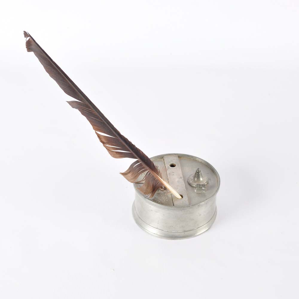 Colonial Wiliamsburg Pewter Inkwell