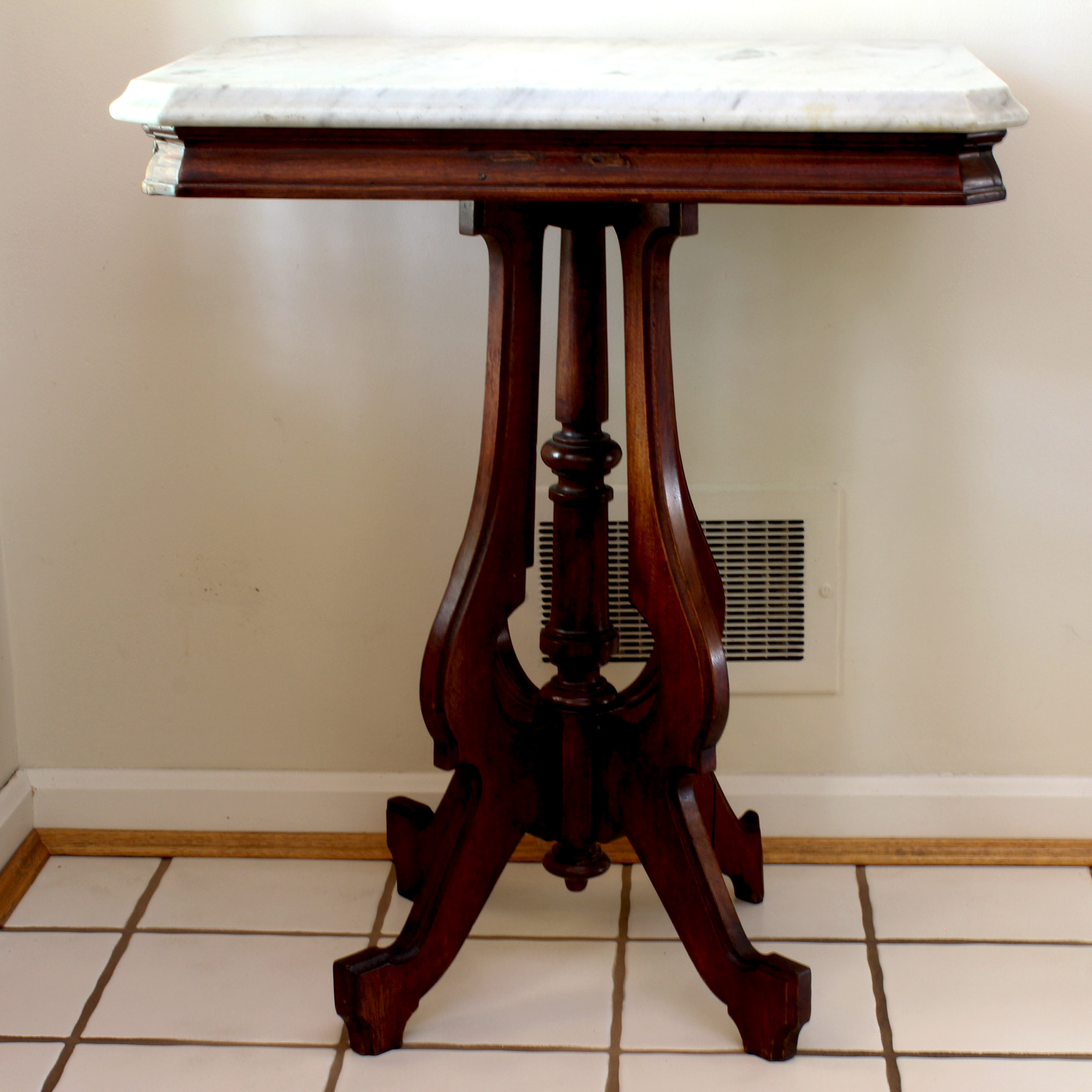 Antique Eastlake Marble Top Side Table