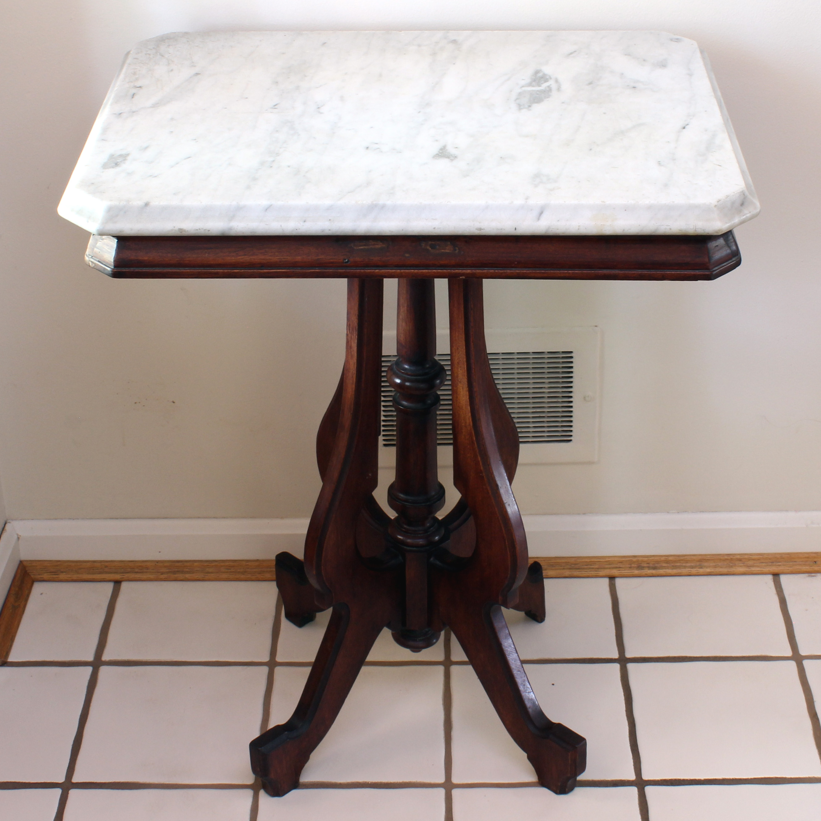 Antique Eastlake Marble Top Side Table