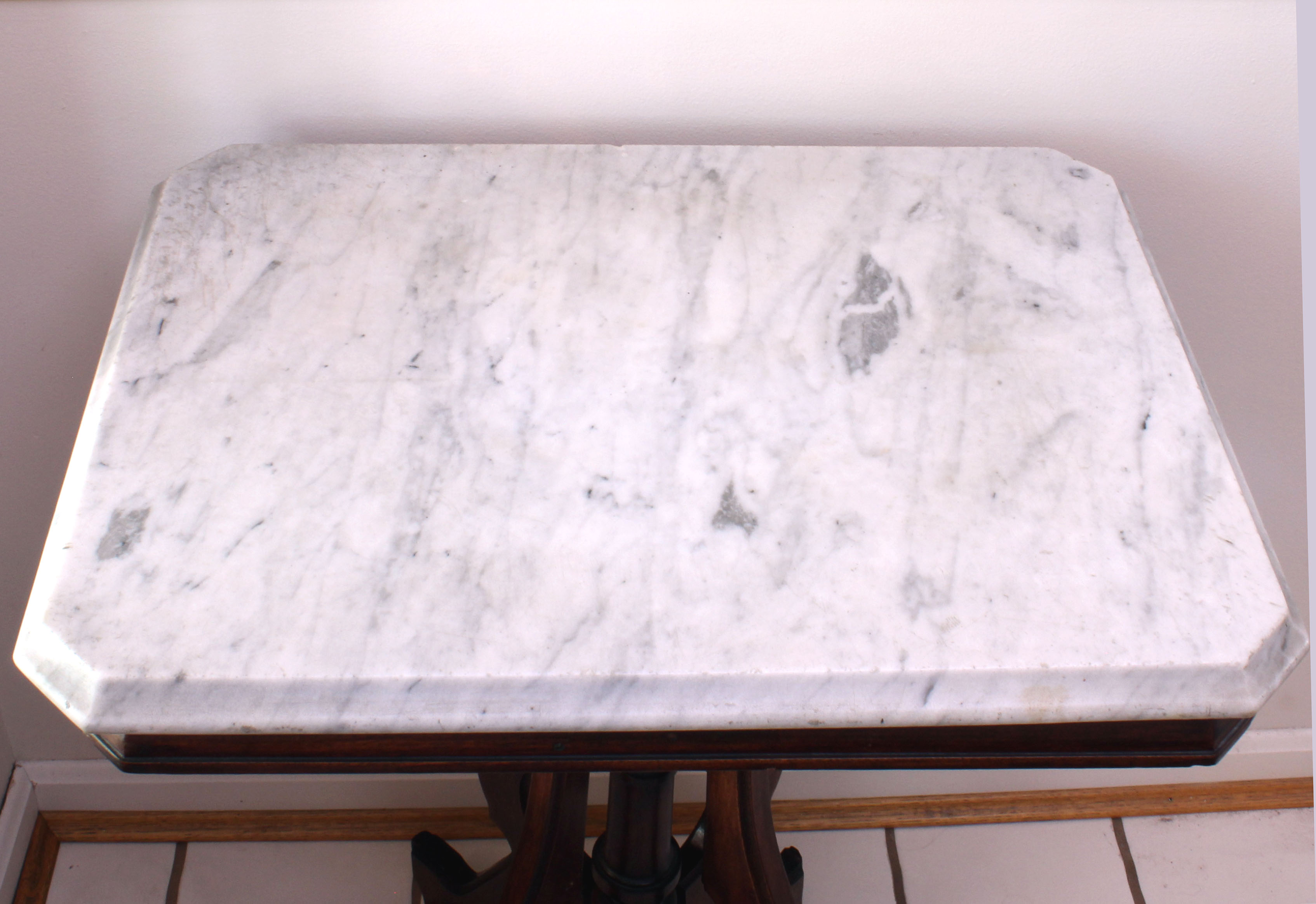Antique Eastlake Marble Top Side Table