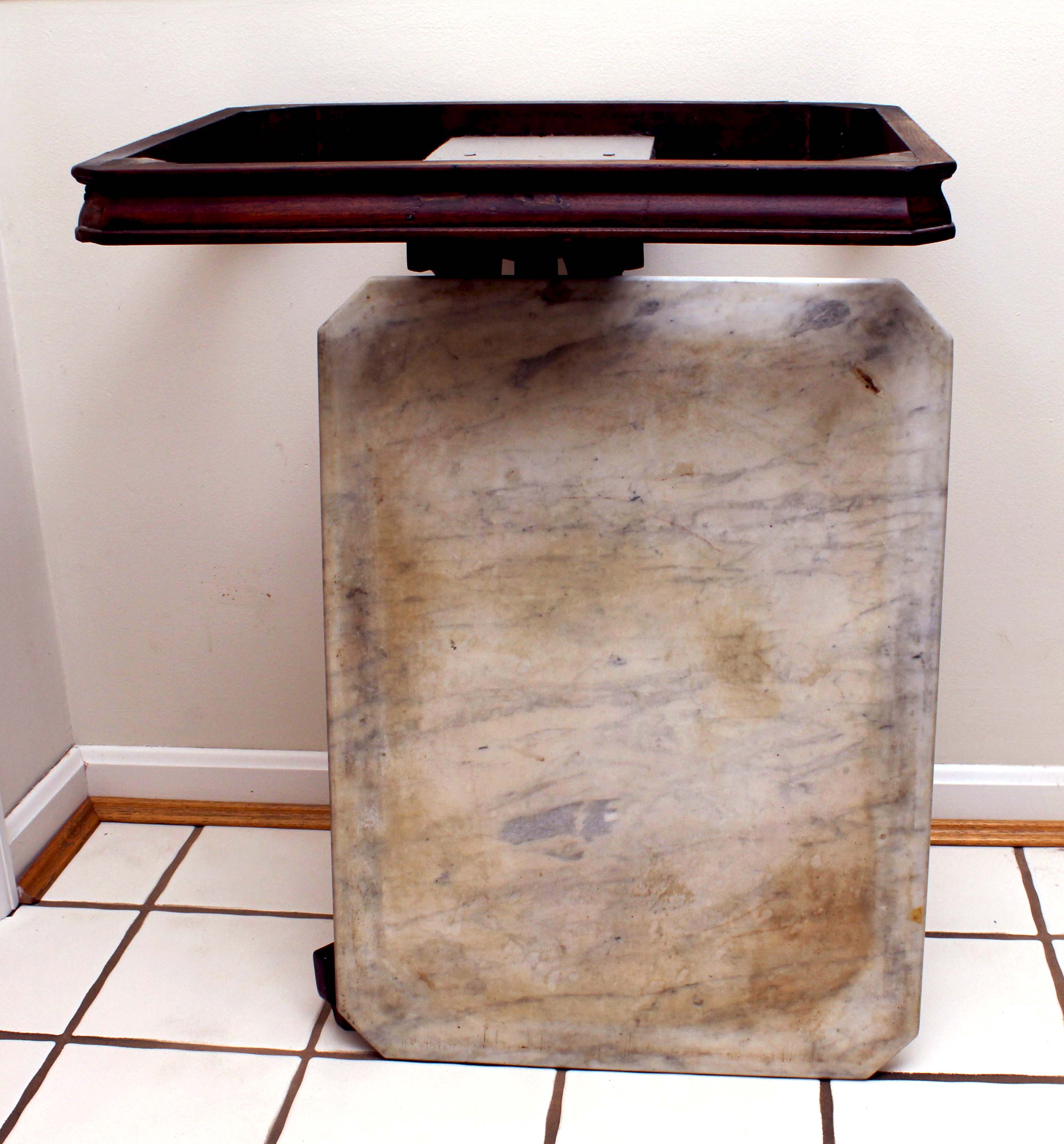 Antique Eastlake Marble Top Side Table