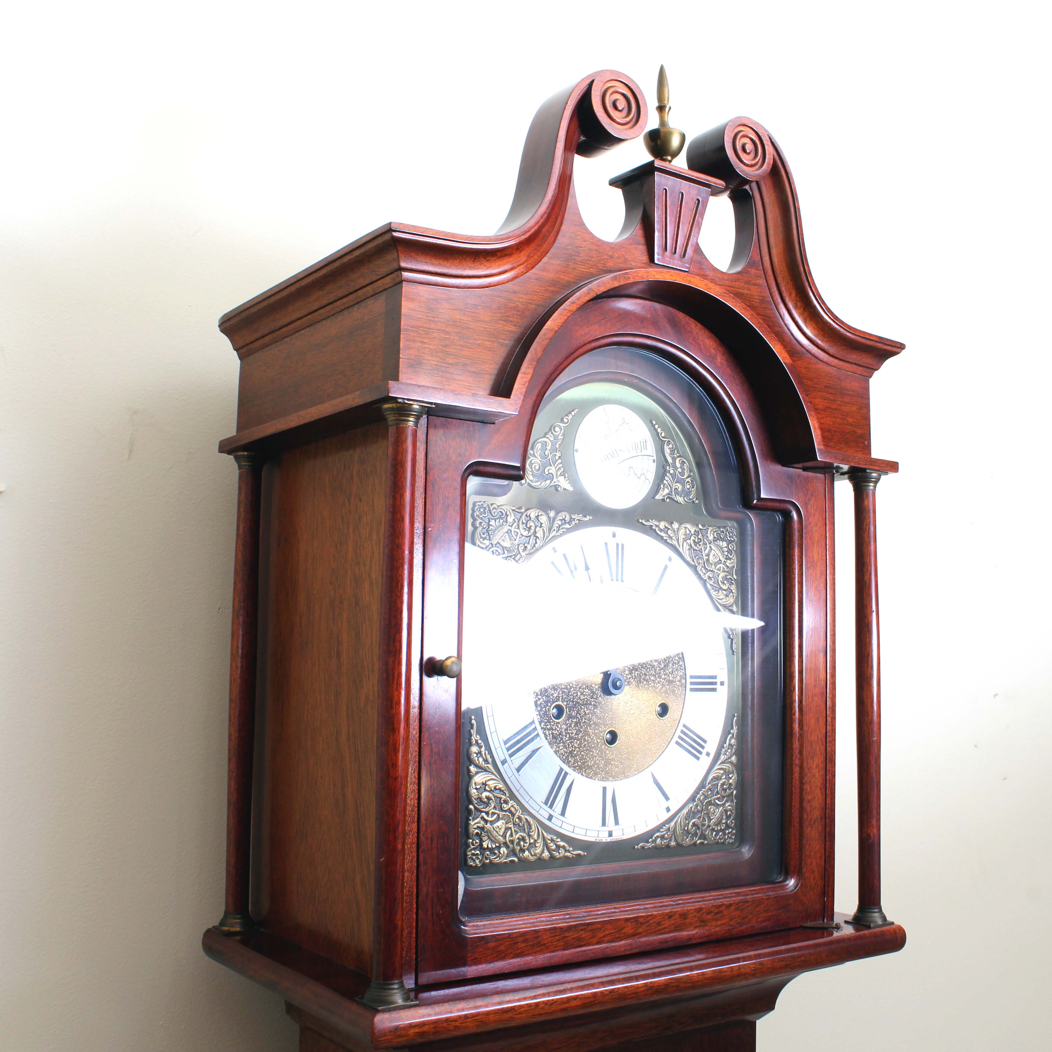 Vintage German Tempus Fugit Grandfather Clock
