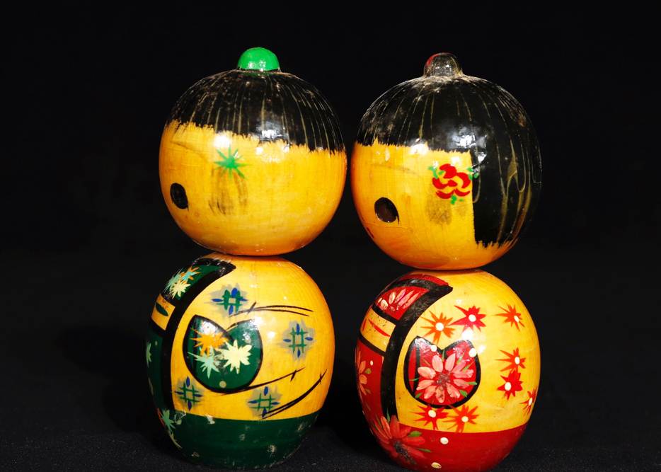 Pair of Vintage Japanese Kokeshi Dolls