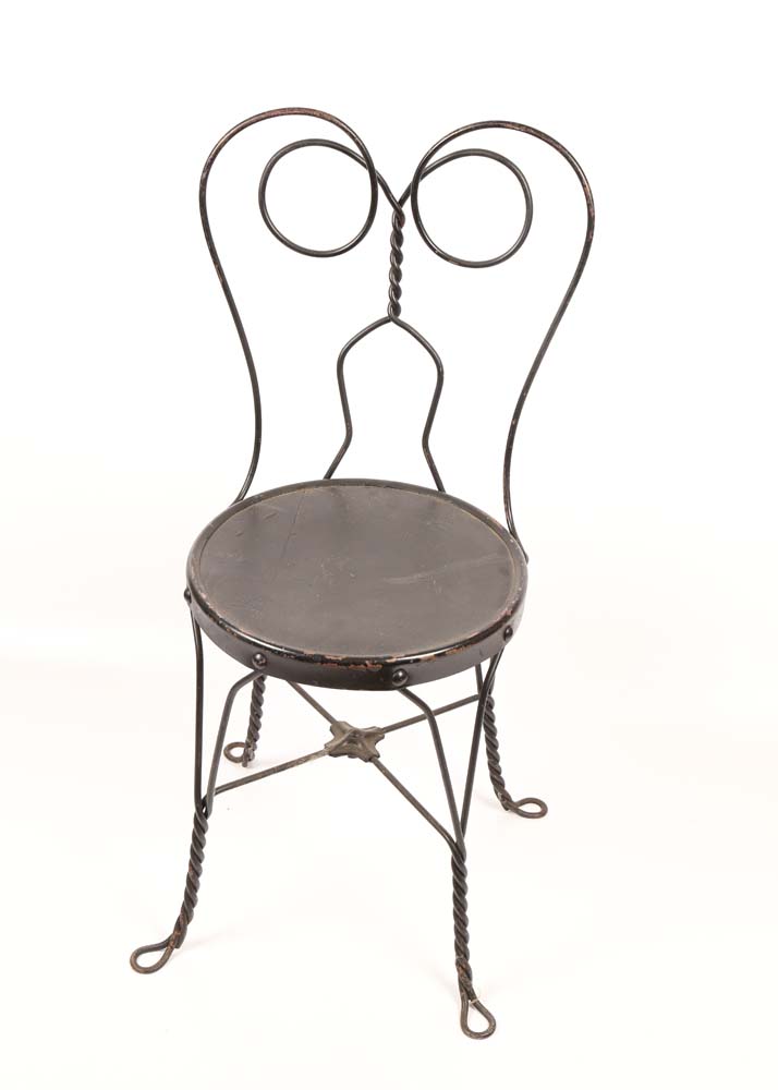 Vintage Wrought Iron Ice Cream Parlor Chairs