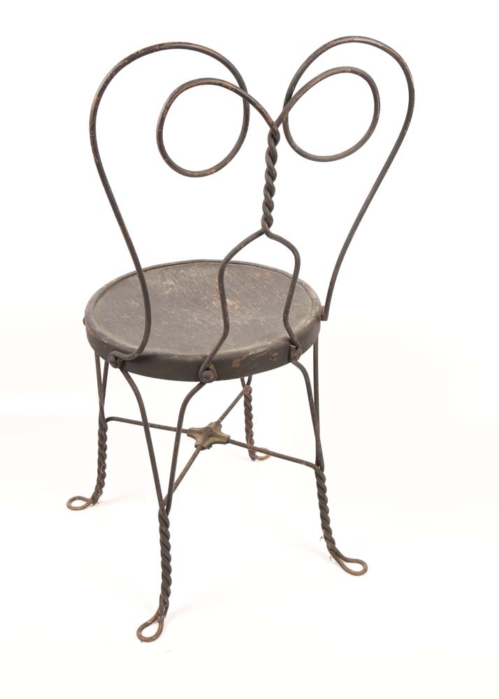 Vintage Wrought Iron Ice Cream Parlor Chairs