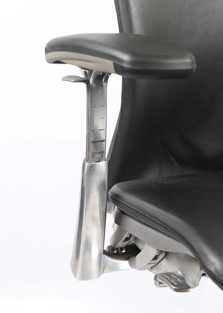 Knoll Black Leather Desk Chair