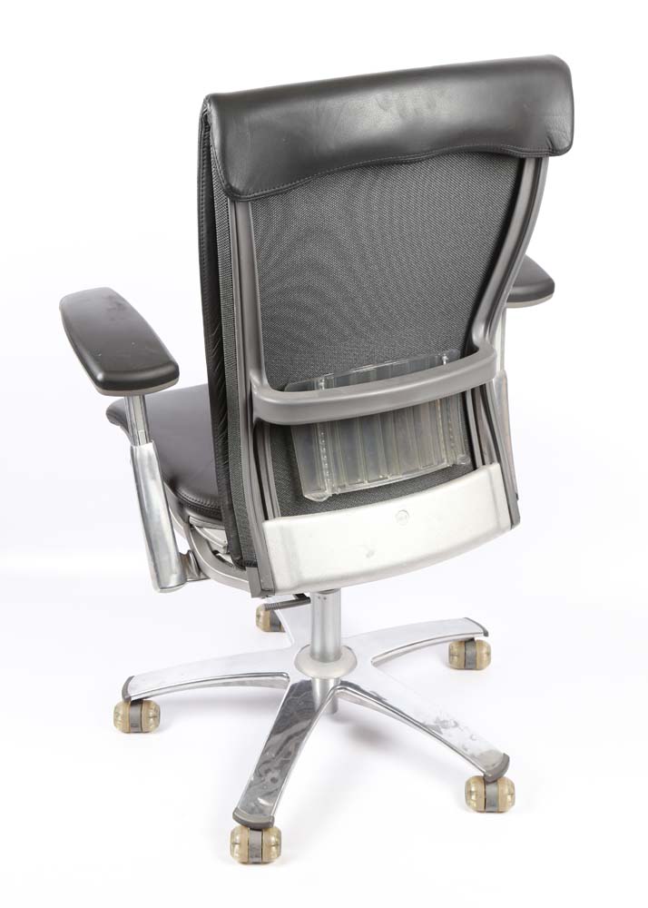 Knoll Black Leather Desk Chair