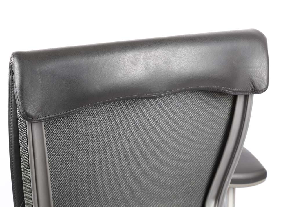 Knoll Black Leather Desk Chair