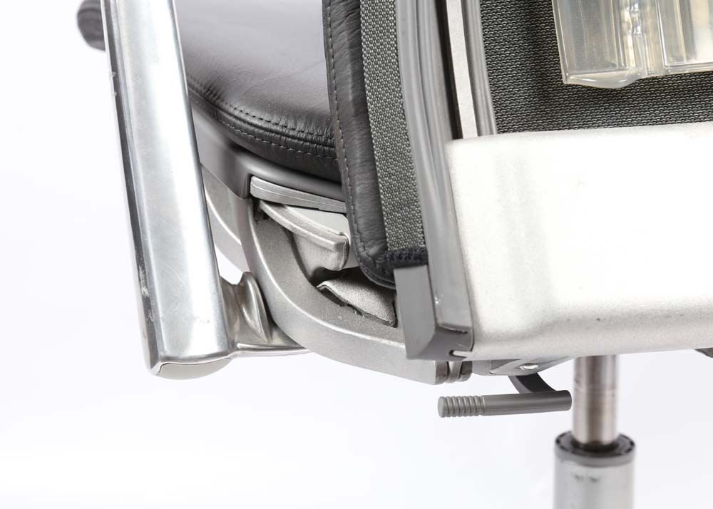 Knoll Black Leather Desk Chair