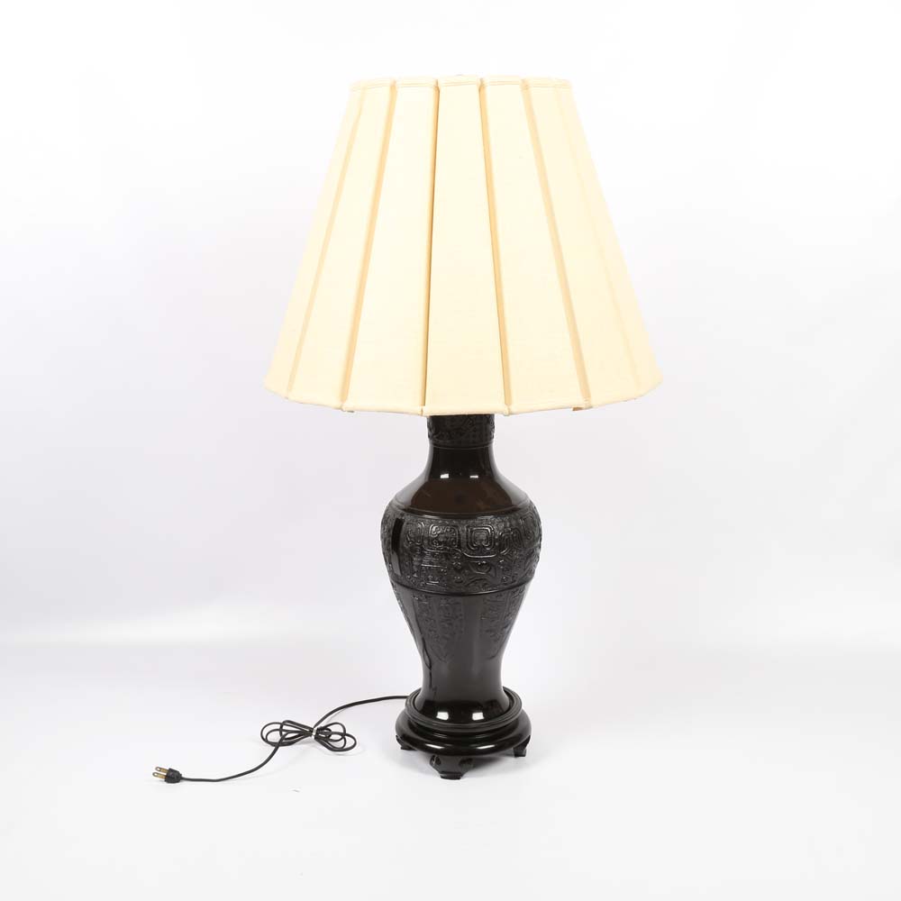 Black Asian Inspired Lamp