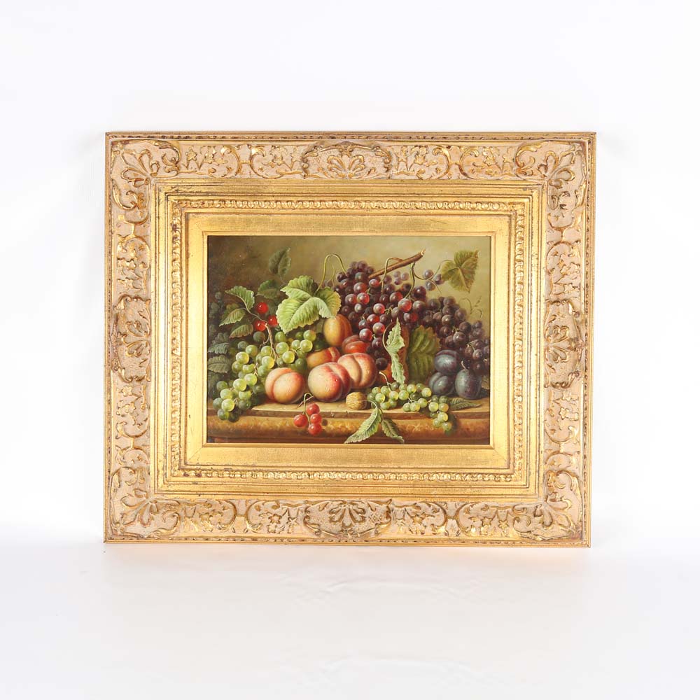 Embellished Giclee Fruit Still Life