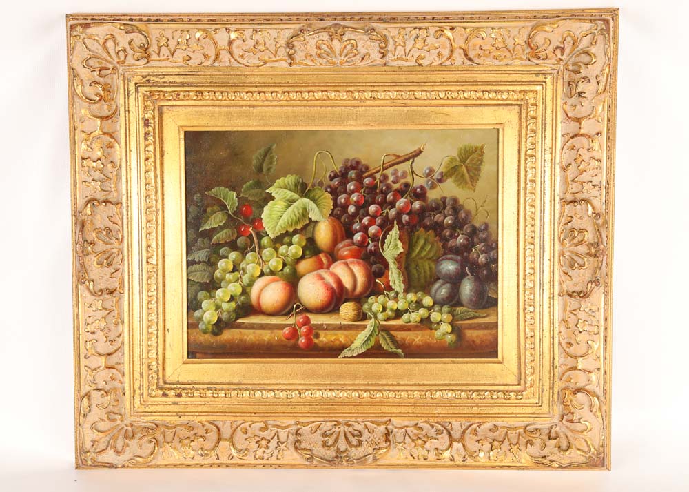 Embellished Giclee Fruit Still Life